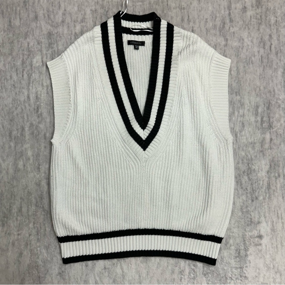 Dynamite Oversized Knit Sweater Vest